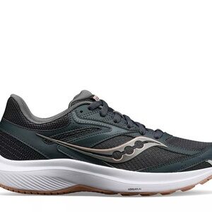 Saucony Forest Green Sneakers with Gray and White Details